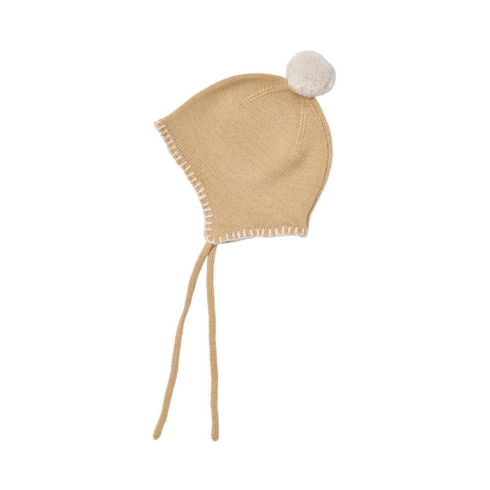 Wheat 7607-567 Knit Bonnet Pomma 9730 Honey Peach