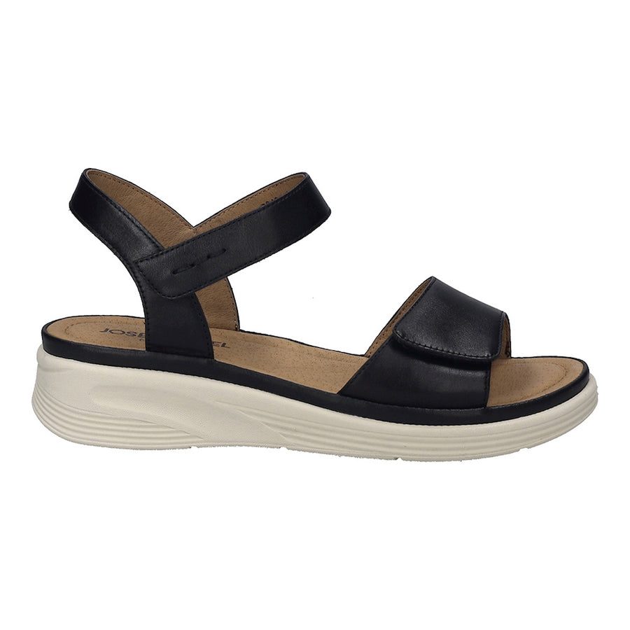Josef Seibel Sevran 01 Black Leather Sandals