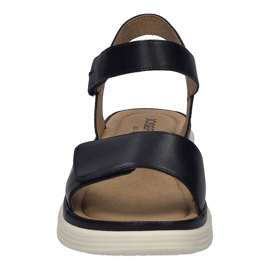 Josef Seibel Sevran 01 Black Leather Sandals