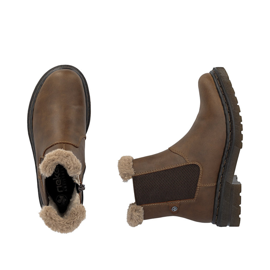 Rieker 78250-22 Womens Warm Lined Brown Boots