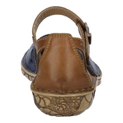 Josef Seibel Rosalie 04 Blue Brown Leather Sandals