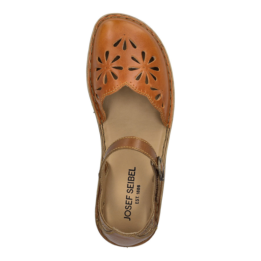 Josef Seibel Rosalie 04 Tan Brown Leather Sandals