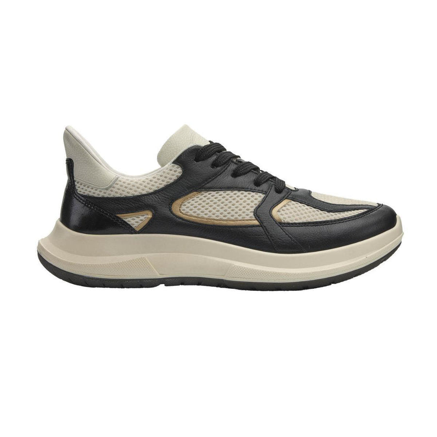 Ara 1214224-21 Black/White Supportive Trainers Wide Fit