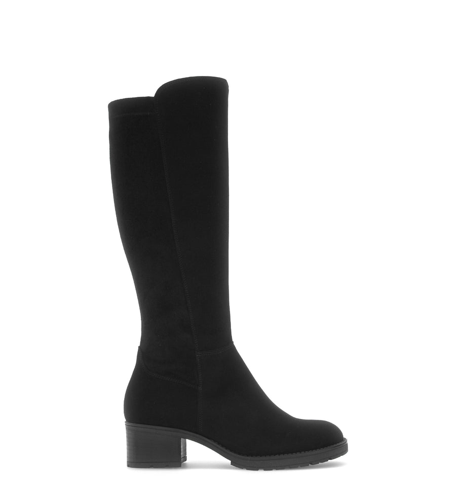Gabor 8011.03.002 QUIZ Suede Wide Fit Stretch Black Boots
