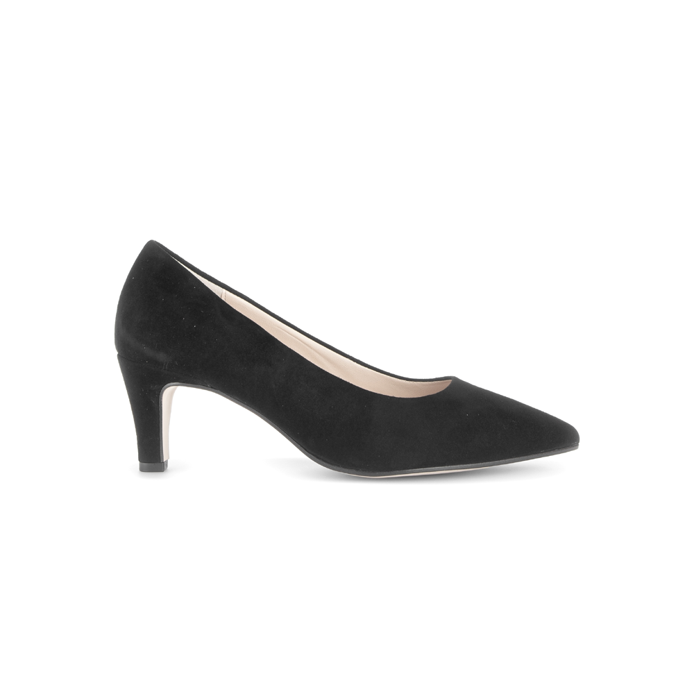 Gabor Daze 81.390.17 Black Suede Court Shoes