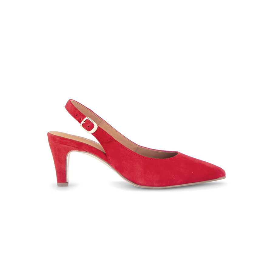 Gabor Lazona 81.590.15 Fire Red Suede Sling Back Shoes