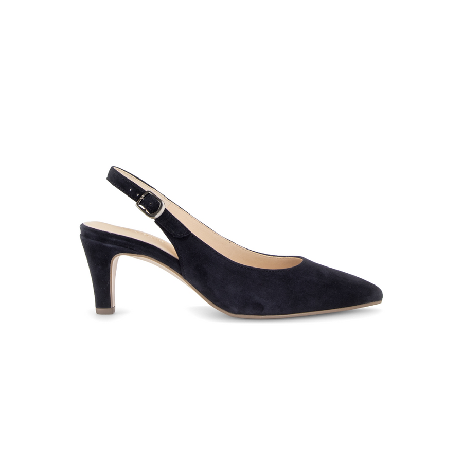 Gabor Lazona 81.590.16 Dark Blue Suede Sling Back Shoes