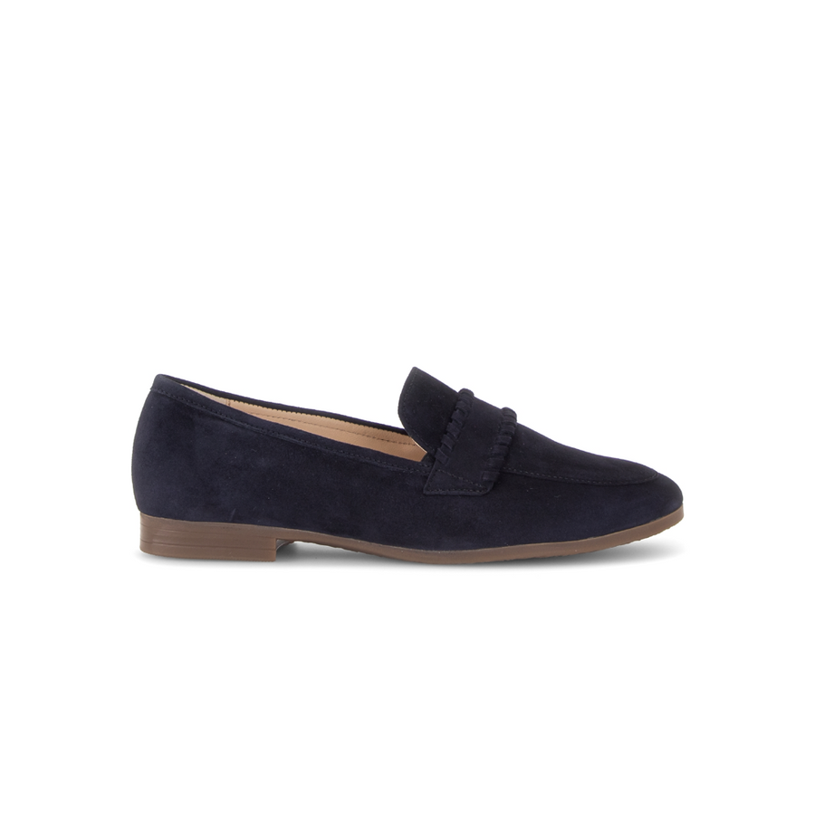 Gabor Calm 82.432.46 Dark Blue Suede Loafers Wide Fit