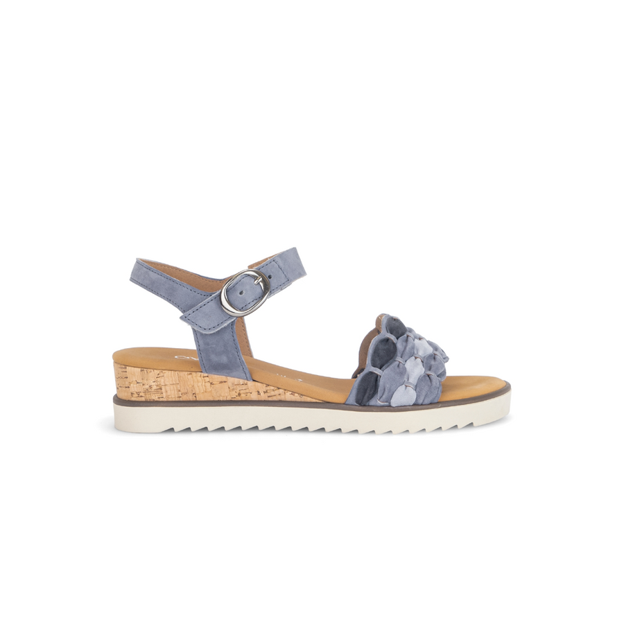 Gabor Revo 82.758.26 Blue Wedge Sandals