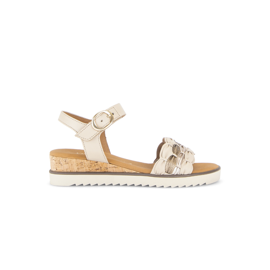 Gabor Revo 82.758.65 Beige Leather Sandals