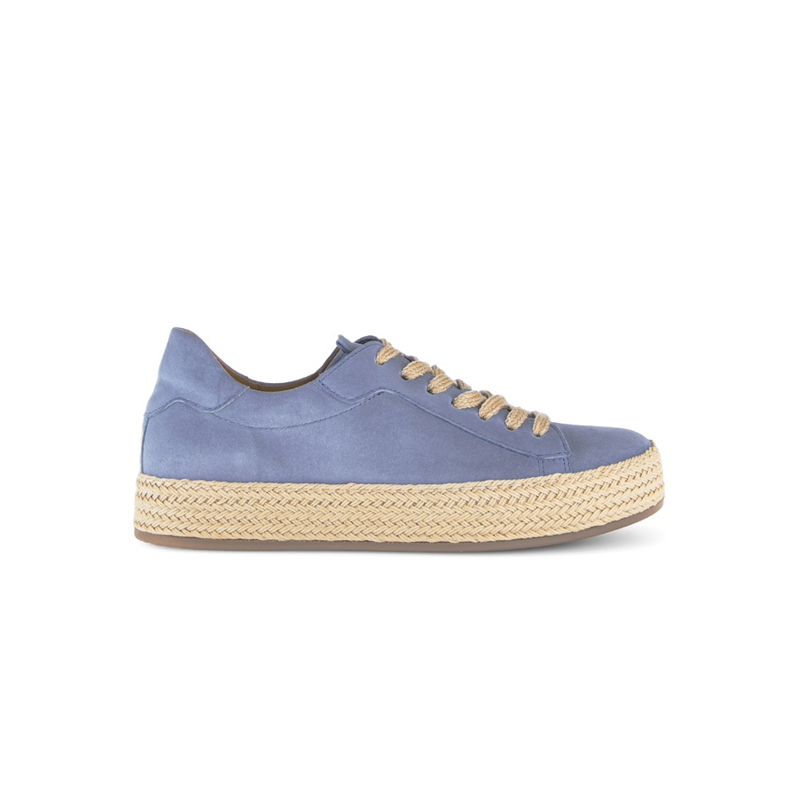 Gabor 83.270.16 Blue Suede Rope Sole Sneakers