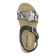 Josef Seibel Quinn 02 Black Microfiber Sandals
