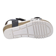 Josef Seibel Quinn 02 Black Microfiber Sandals