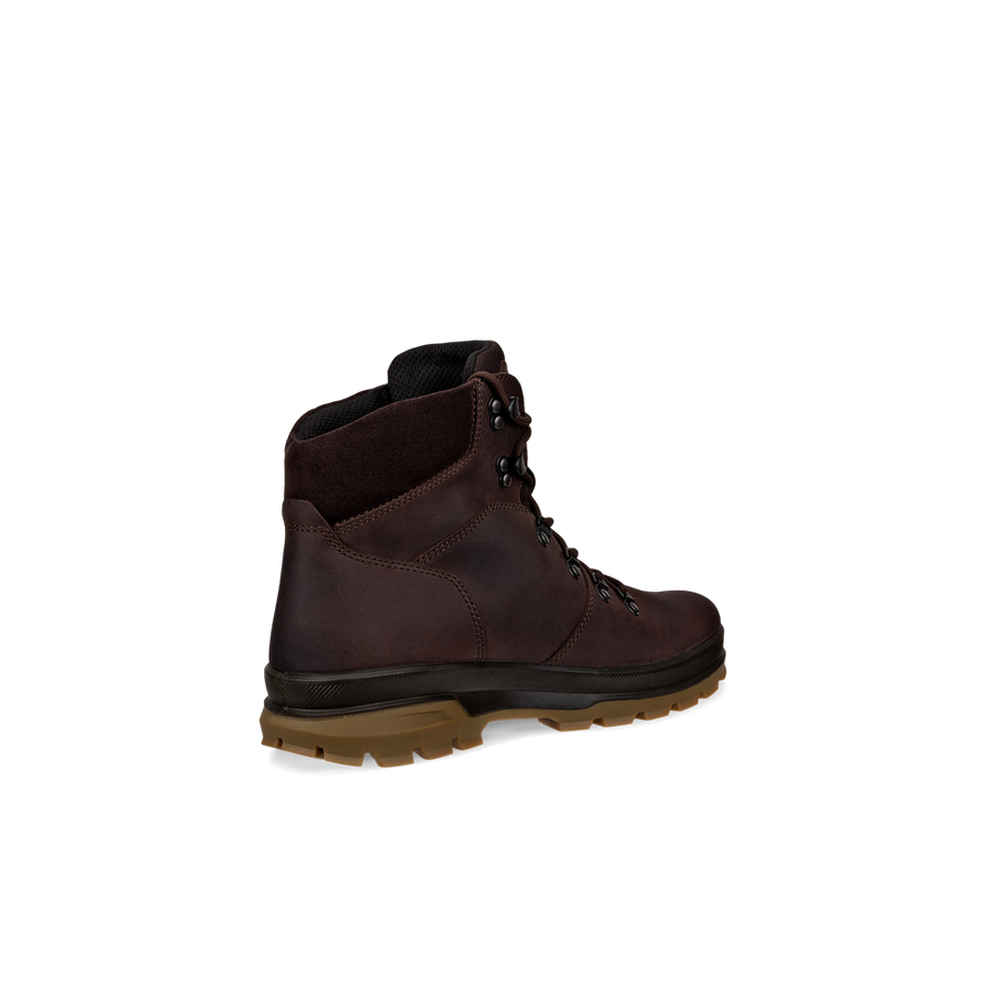 Ecco 838184-02072 Rugged Track Waterproof Lace Coffee Walking Boots