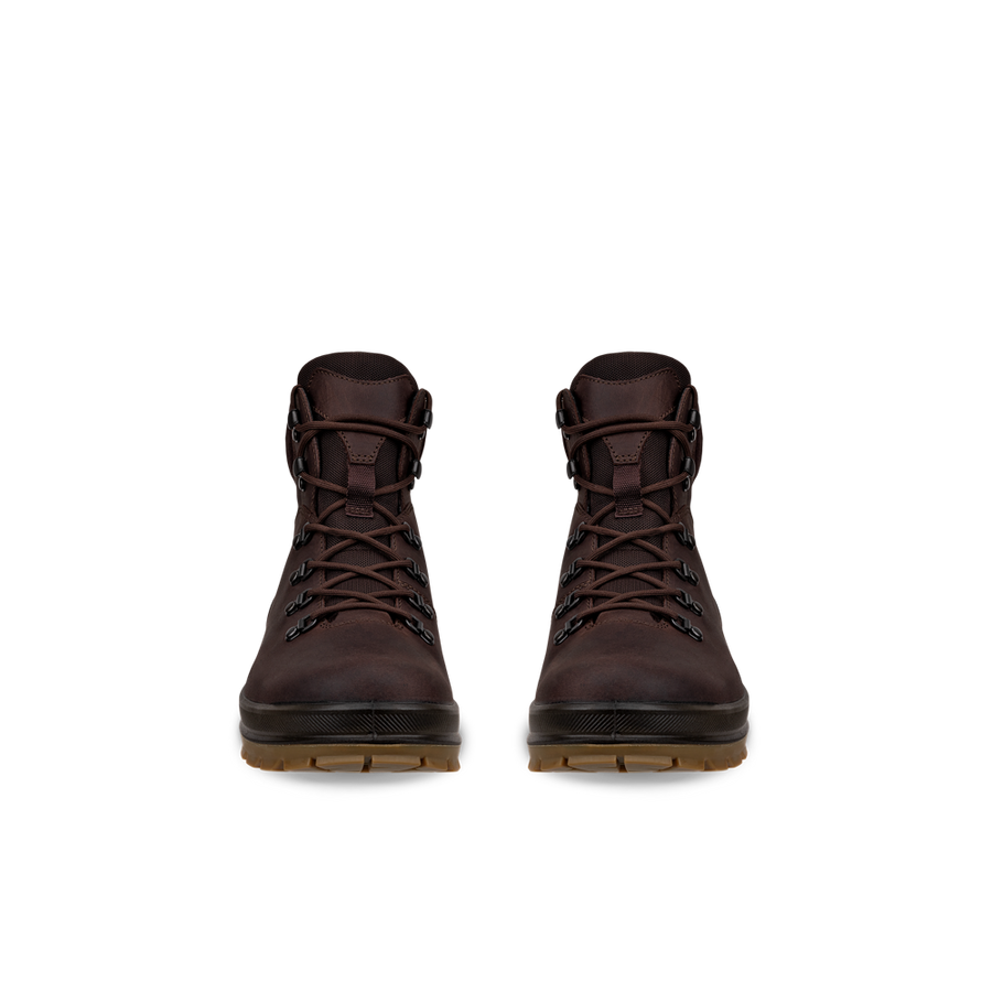 Ecco 838184-02072 Rugged Track Waterproof Lace Coffee Walking Boots