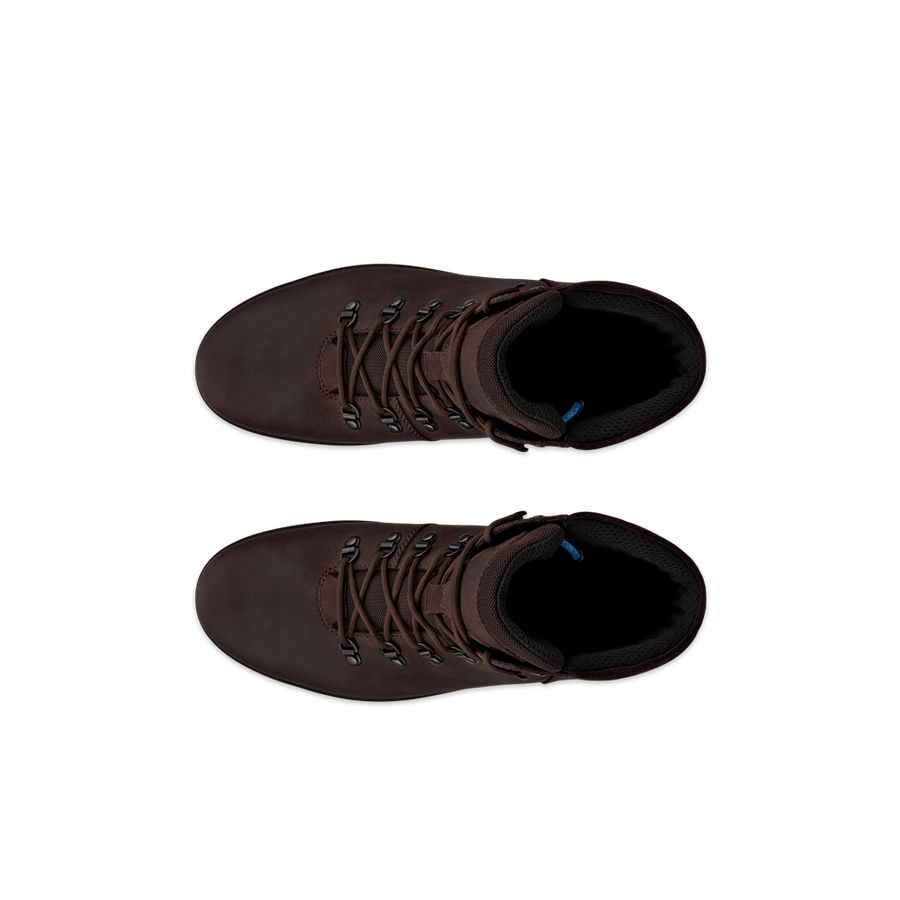 Ecco 838184-02072 Rugged Track Waterproof Lace Coffee Walking Boots