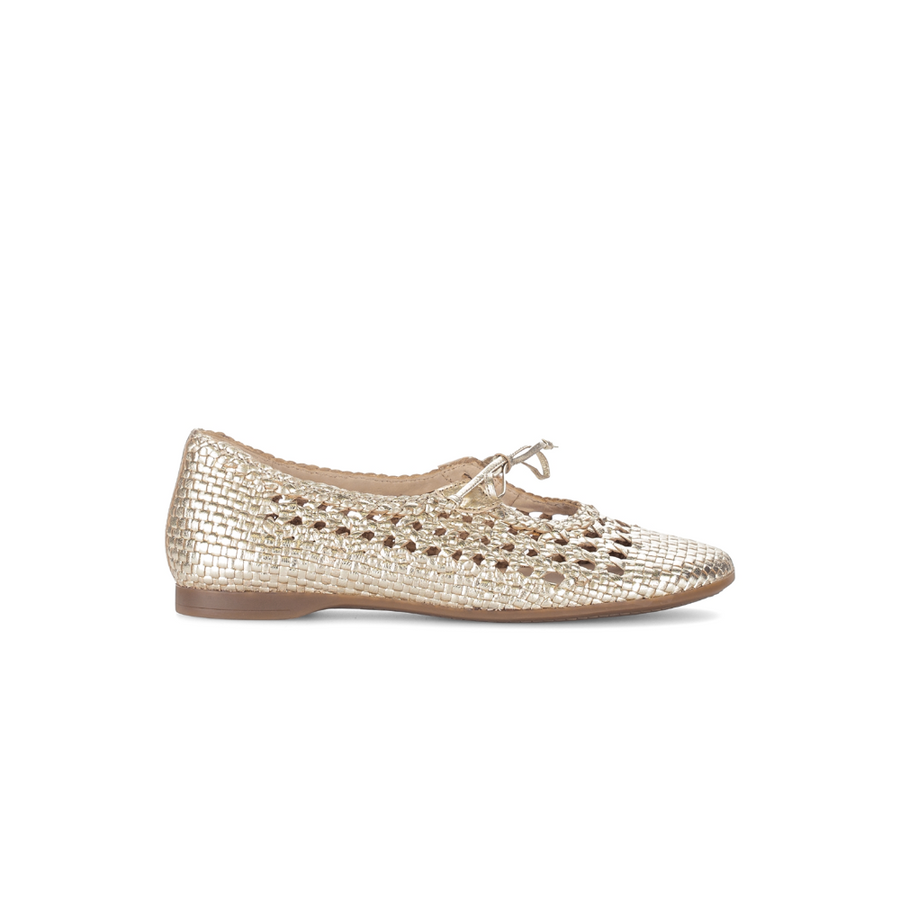 Gabor Inga 84.158.61 Gold Metallic Weave Flats