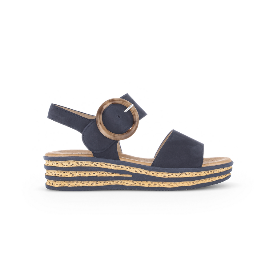 Gabor Andre 84.550.16 Marine Suede Wedge Sandals