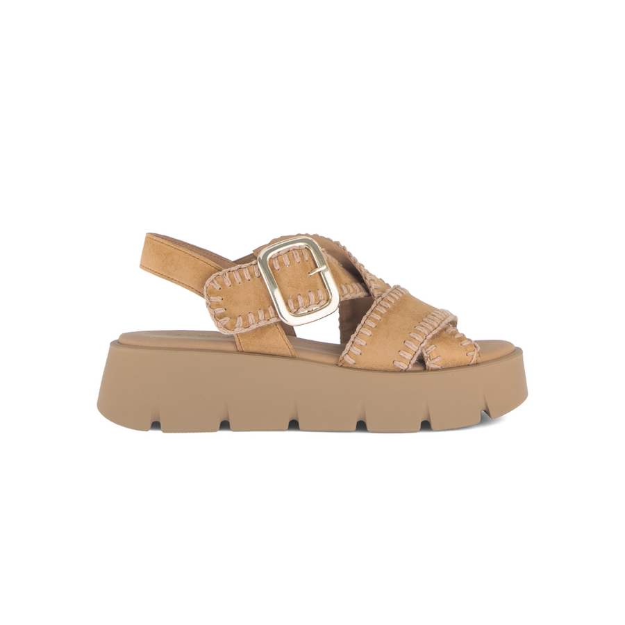 Gabor Dart 84.751.14 Tan Suede Chunky Sandals