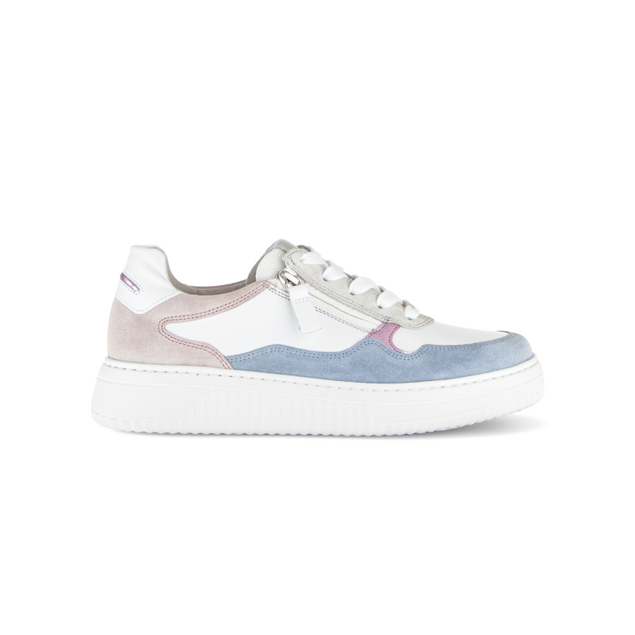 Gabor Bloomer 86.408.54 White/Blue Wide Fit Sneakers