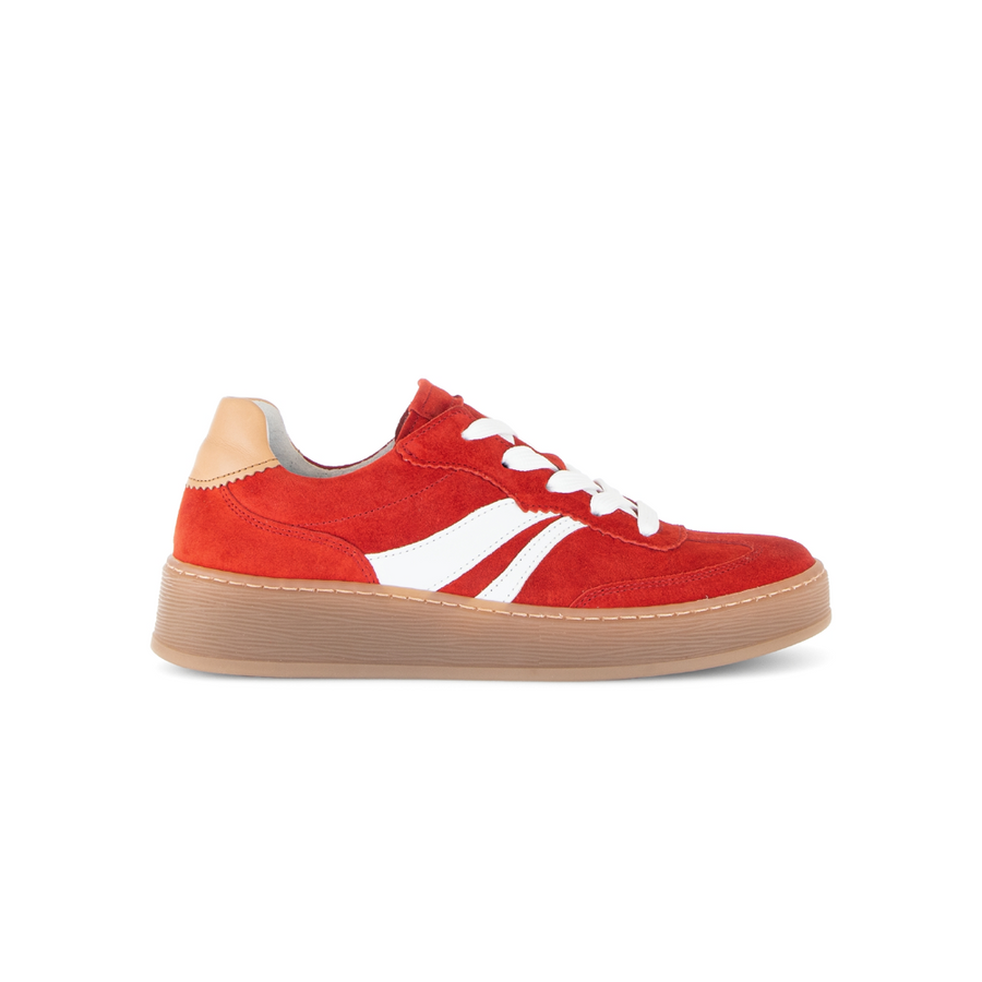Gabor Dahma 86.475.38 Chilli Red/White Suede Sneakers