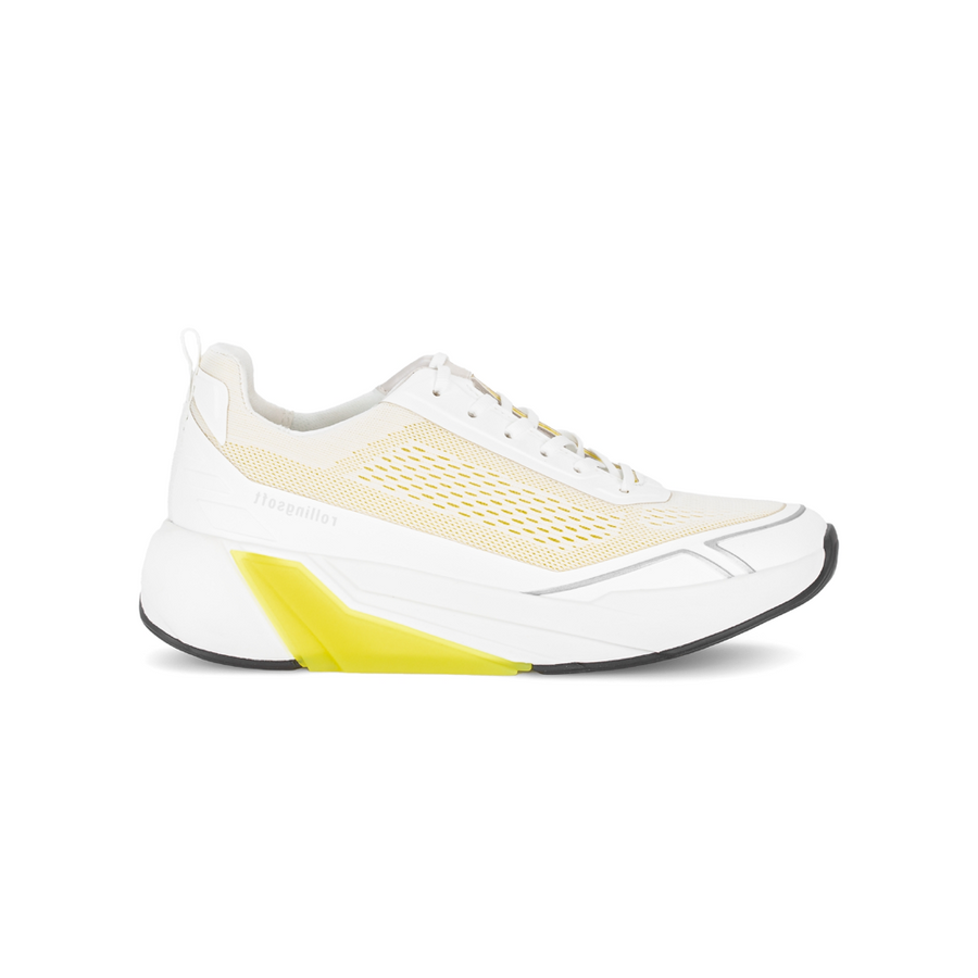 Gabor Fox 86.912.61 White/Yellow Rolling-Soft Wide Fit Trainers