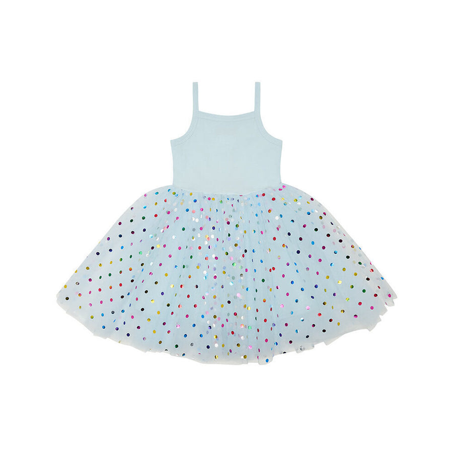 Bob and Blossom Dress D36 Blue Multi Colour Spots