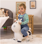 Happy Hopperz WHITE COW- Space Hopper For Little People