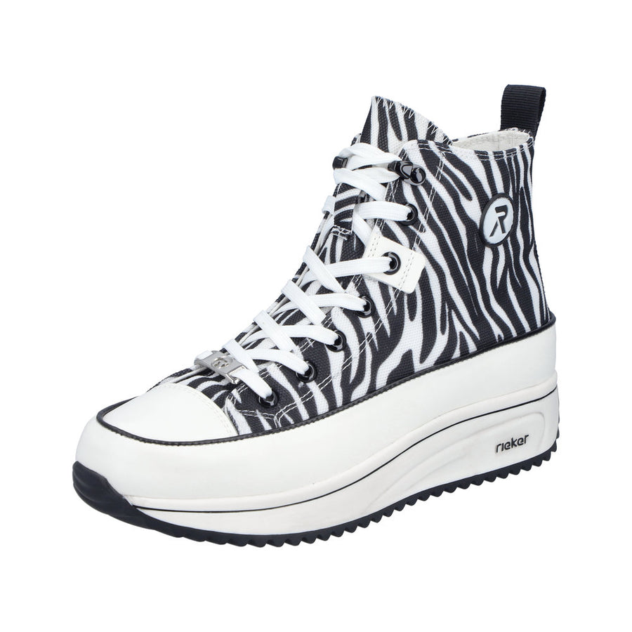 Rieker 90010-80 Zebra Print Hi Top Boot