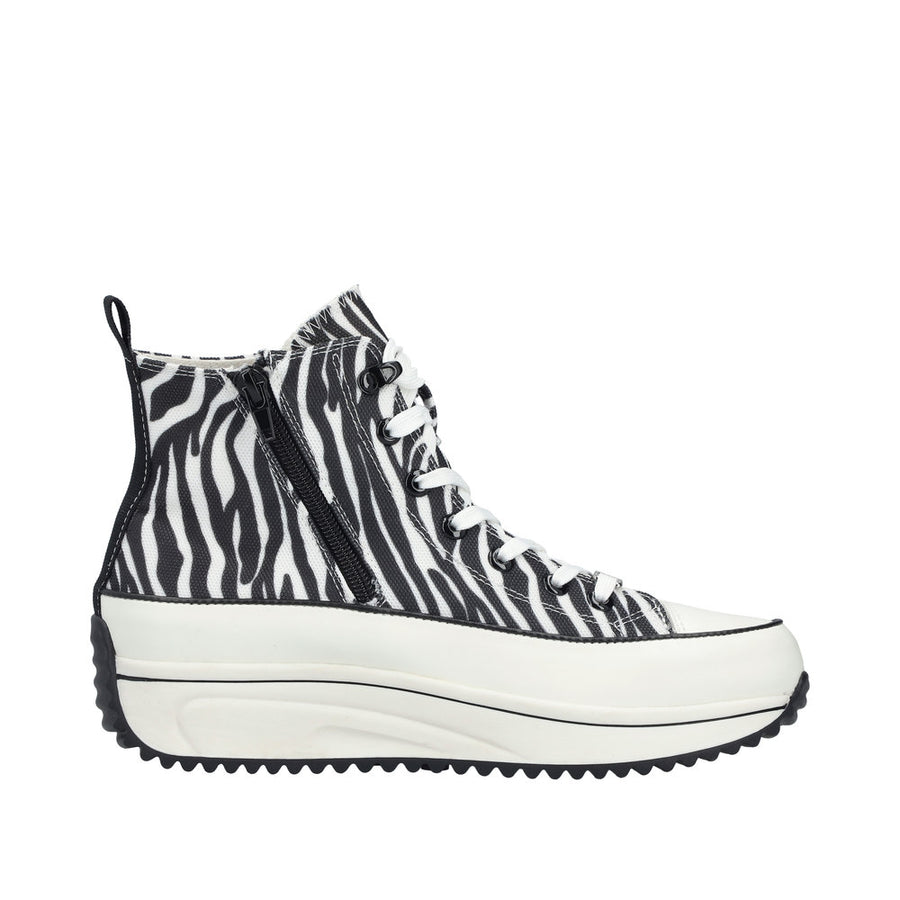 Rieker 90010-80 Zebra Print Hi Top Boot