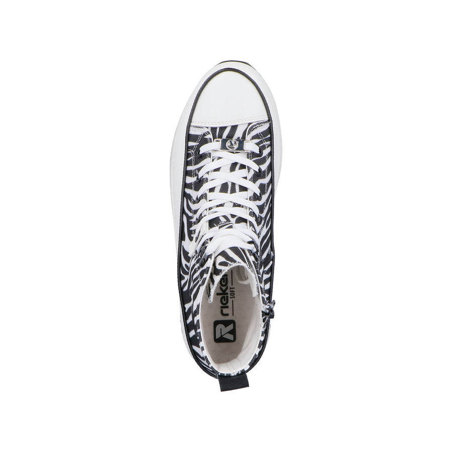 Rieker 90010-80 Zebra Print Hi Top Boot