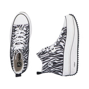 Rieker 90010-80 Zebra Print Hi Top Boot