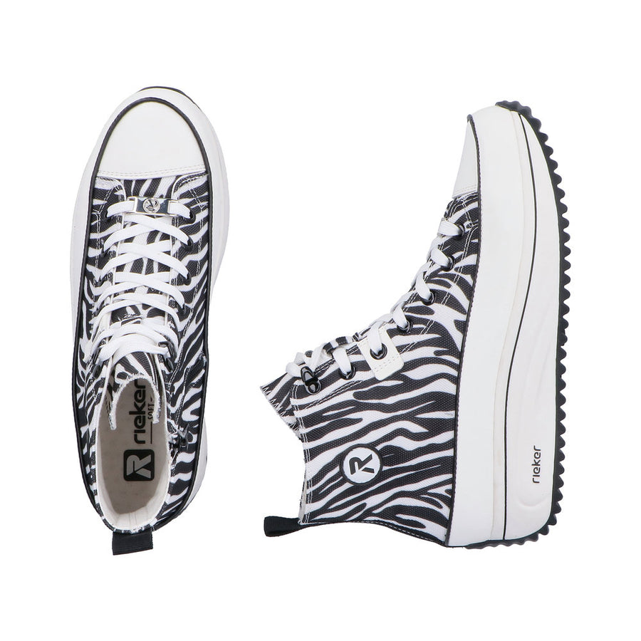 Rieker 90010-80 Zebra Print Hi Top Boot