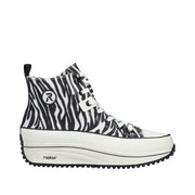 Rieker 90010-80 Zebra Print Hi Top Boot