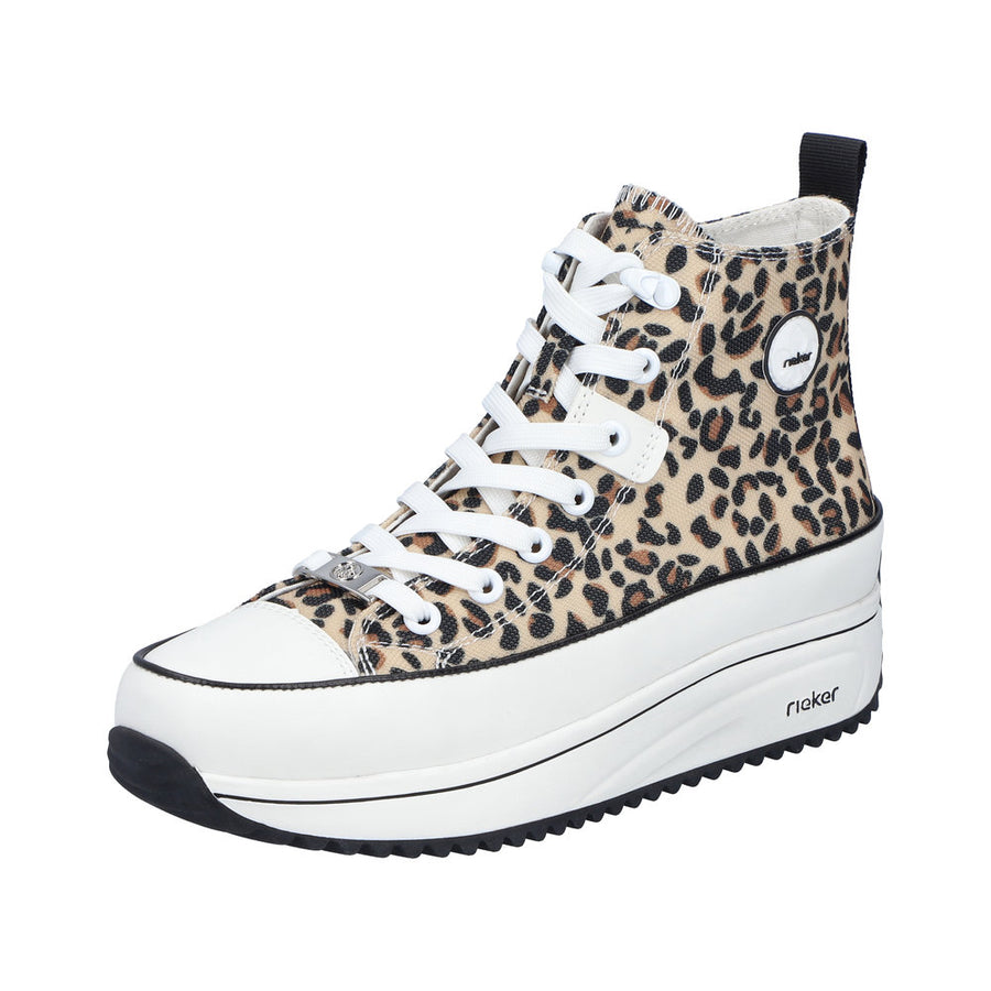 Rieker 90010-91 Animal Print Hi Top Boot