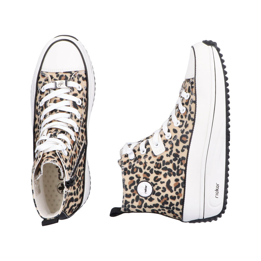Rieker 90010-91 Animal Print Hi Top Boot