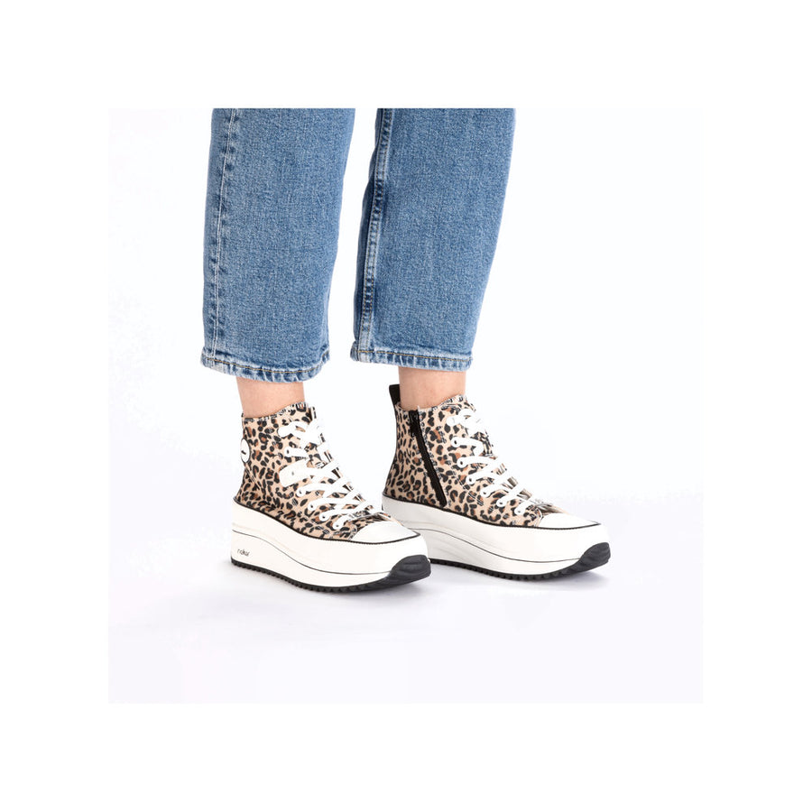 Rieker 90010-91 Animal Print Hi Top Boot