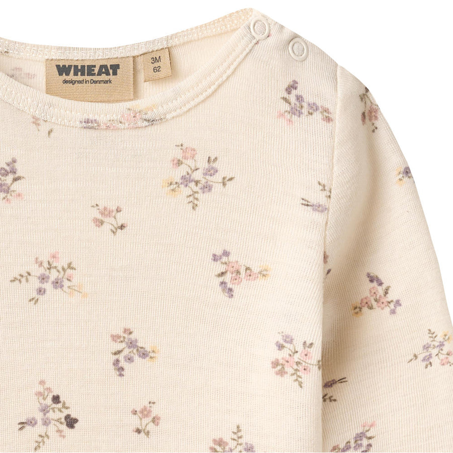 Wheat 9320-780 RWS Wool Jumpsuit Haven 3130 Eggshell Flowers