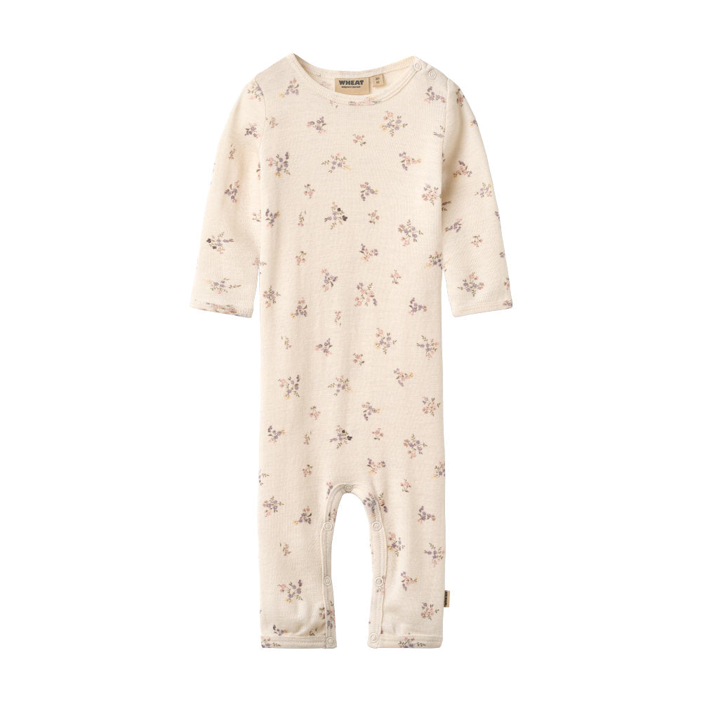 Wheat 9320-780 RWS Wool Jumpsuit Haven 3130 Eggshell Flowers