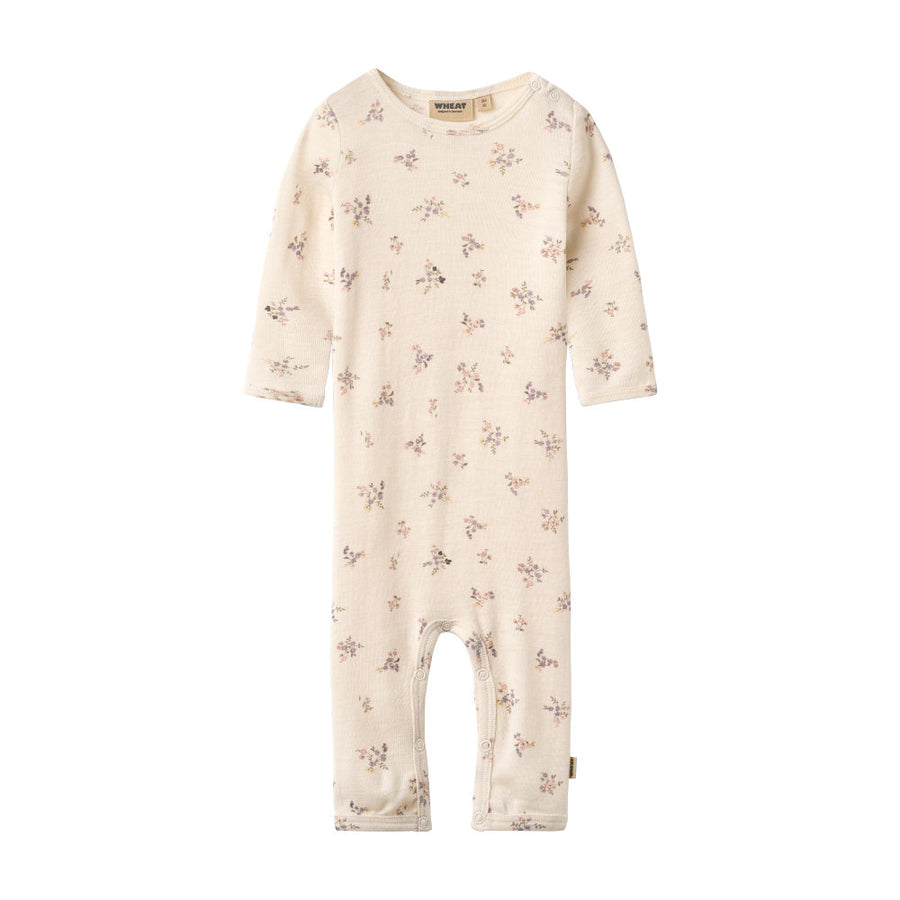 Wheat 9320-780 RWS Wool Jumpsuit Haven 3130 Eggshell Flowers