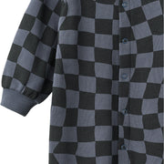 Wheat 9331-624-GOTS Jumpsuit L/S Lilo 1311 Navy Blue Check
