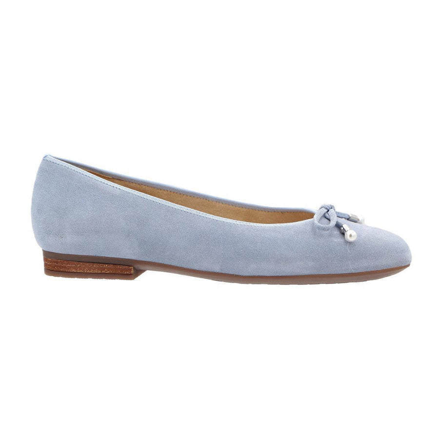Ara 1241324-2 Blue Ballerina Shoes Wide Fit