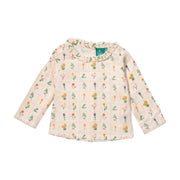 Little Green Radicals Botanical Collar Classic Blouse Cream