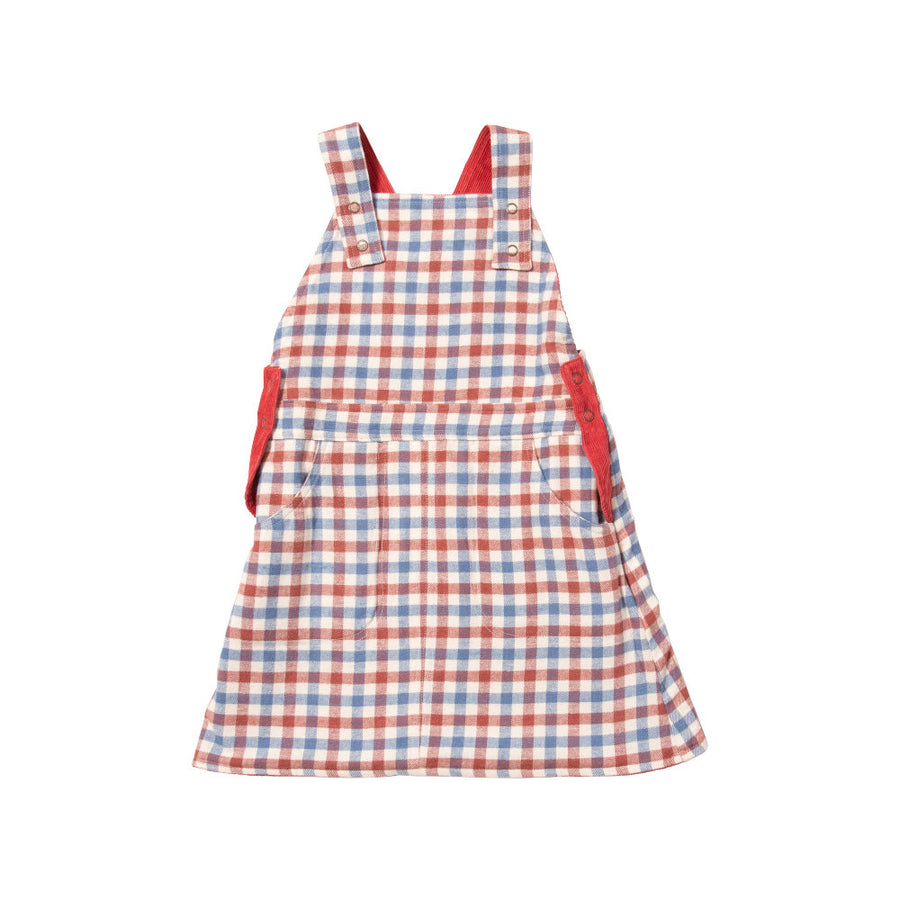 Little Green Radicals Holly Berry Classic Reversible Pinafore Dress Pink