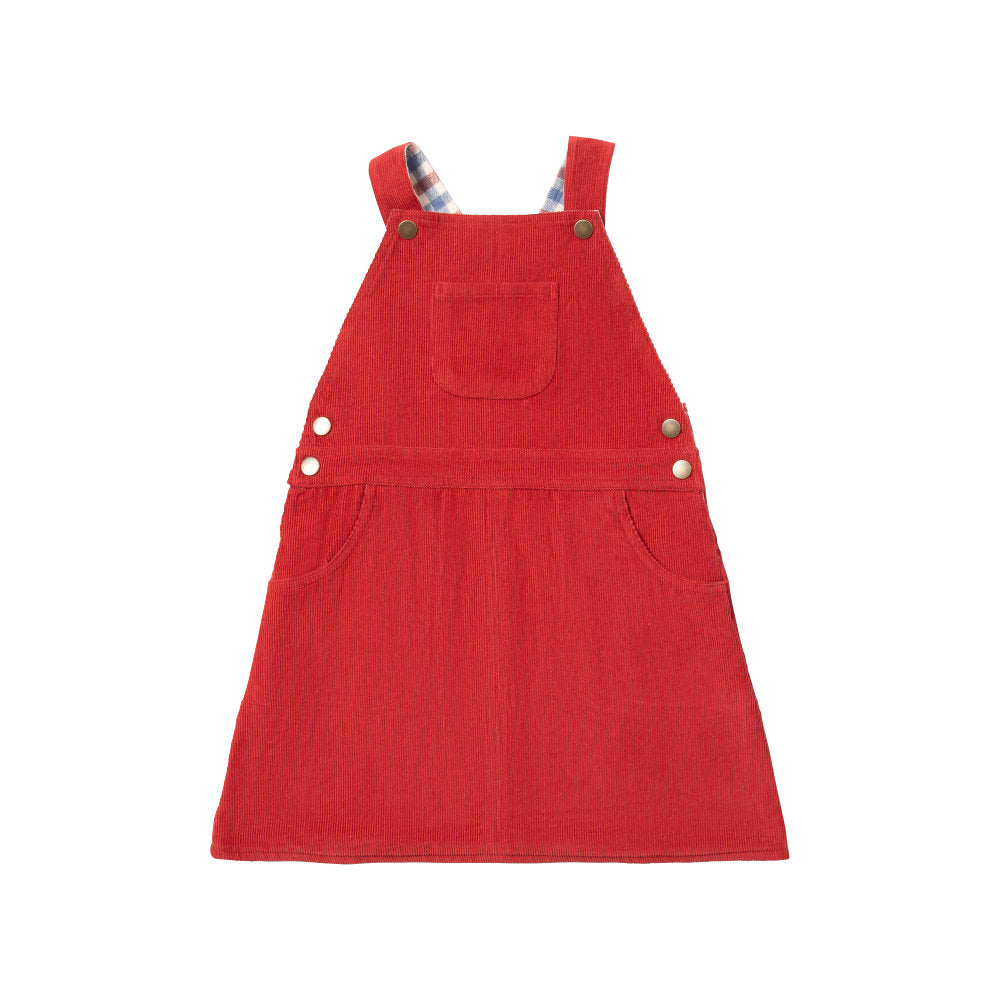 Little Green Radicals Holly Berry Classic Reversible Pinafore Dress Pink
