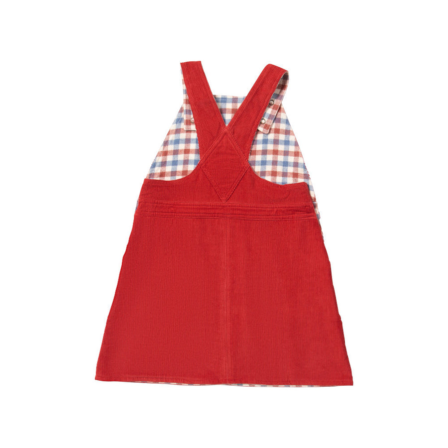 Little Green Radicals Holly Berry Classic Reversible Pinafore Dress Pink