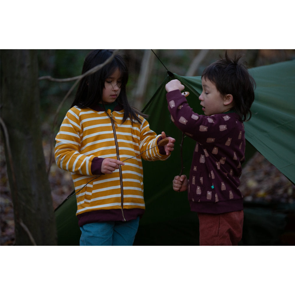 Little Green Radicals Brown Bears Reversible Easy Rider Jacket Brown