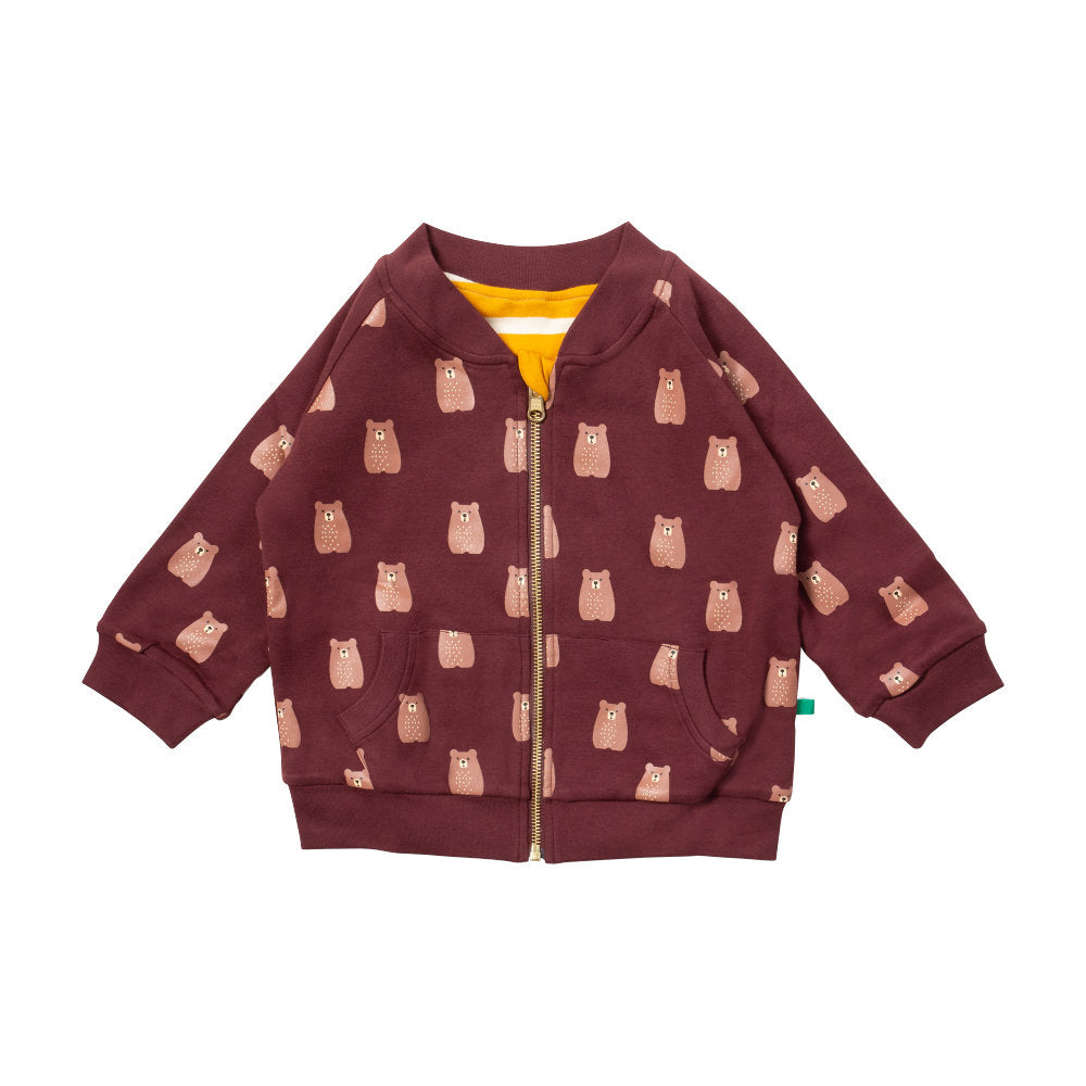 Little Green Radicals Brown Bears Reversible Easy Rider Jacket Brown
