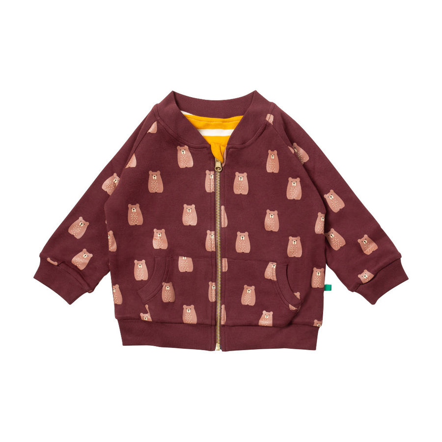 Little Green Radicals Brown Bears Reversible Easy Rider Jacket Brown