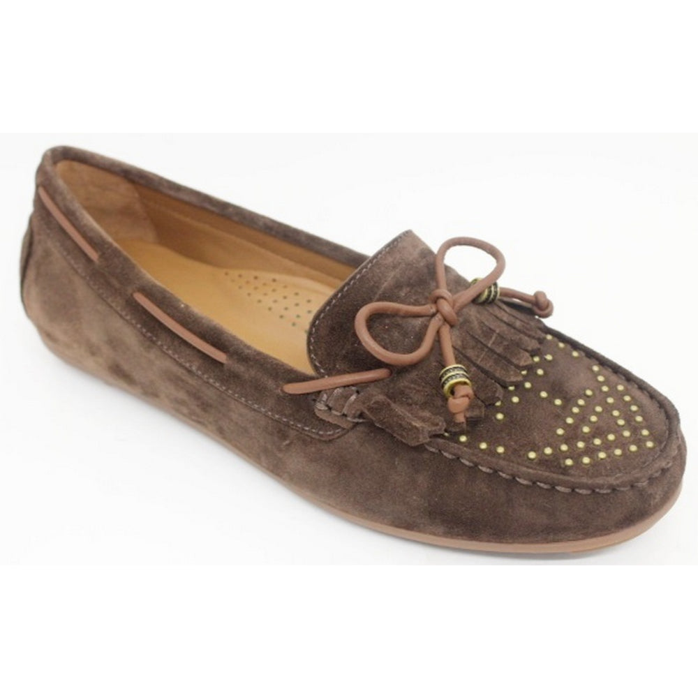 Maria Lya 75526-ALL Amber Brown Suede Loafer